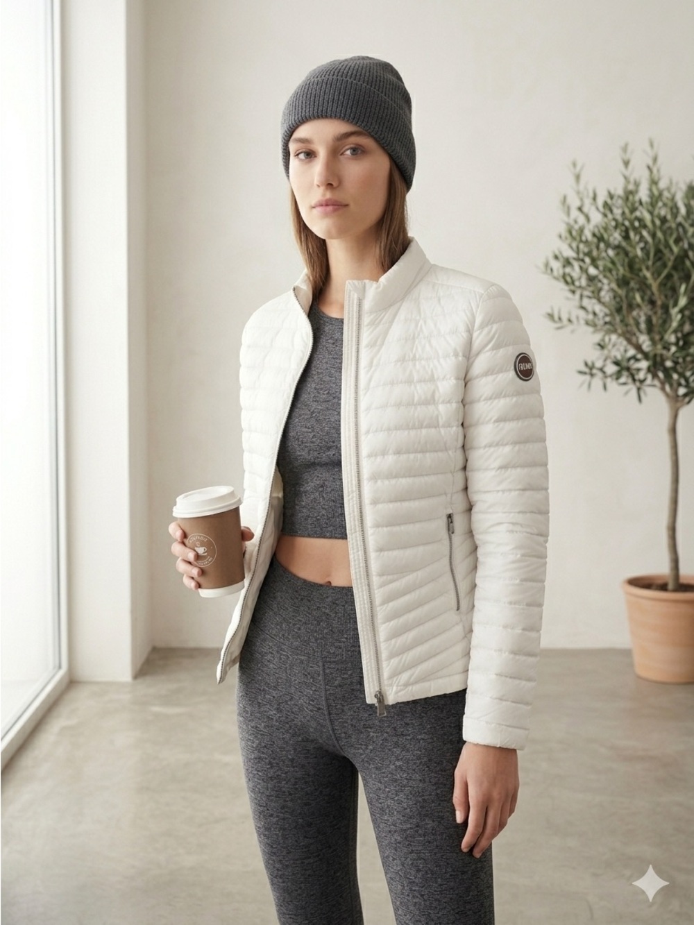 COLMAR White Lightweight Down Puffer Jacket - US 6 (IT 42) NWT